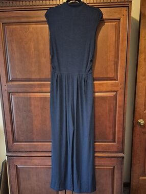 Classic Navy Cap Sleeve Jumpsuit
